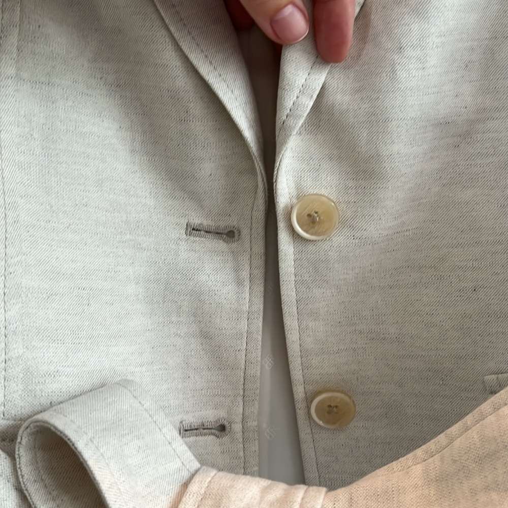 Banana Republic Linen Blazer Size 6 with Tie and Pockets NWOT - Picture 5 of 10